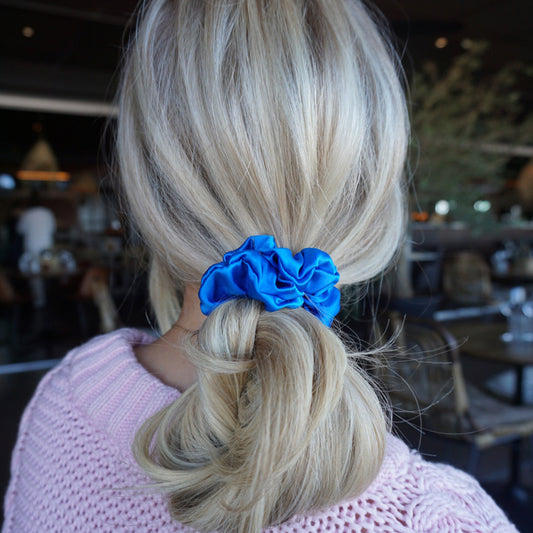 Silkes Scrunchie Medium Royal blue