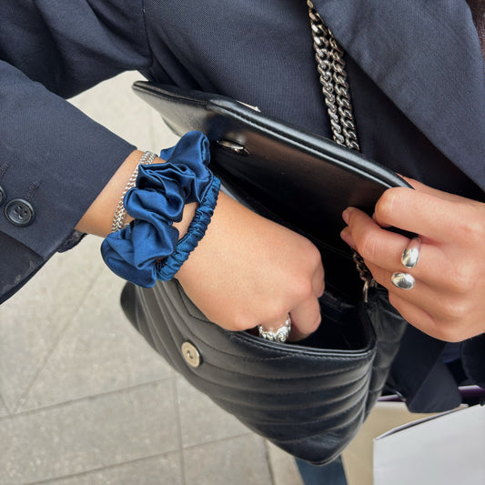 Silkes Scrunchie Duo Navy