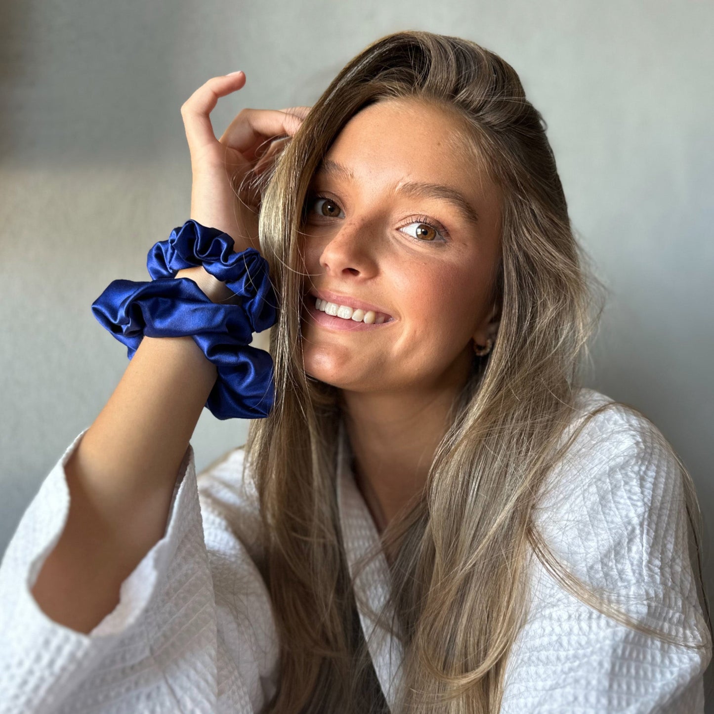 Silkes Scrunchie Large Navy Blue