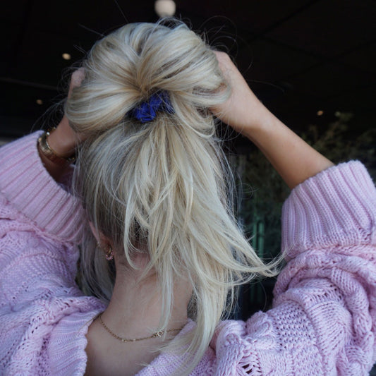 Silkes Scrunchie Medium Navy blue